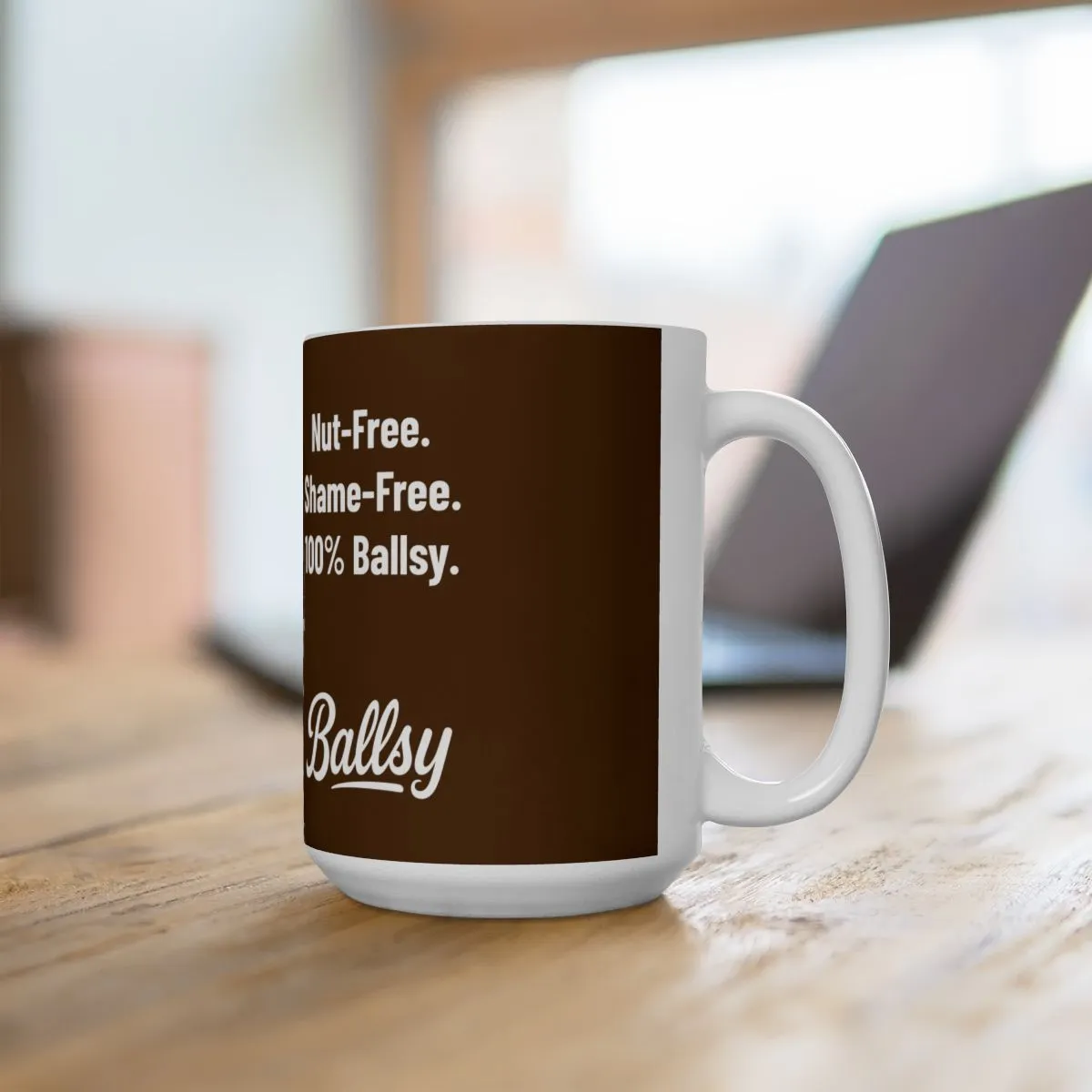 Nut-Free Shame-Free 100% Ballsy Mug