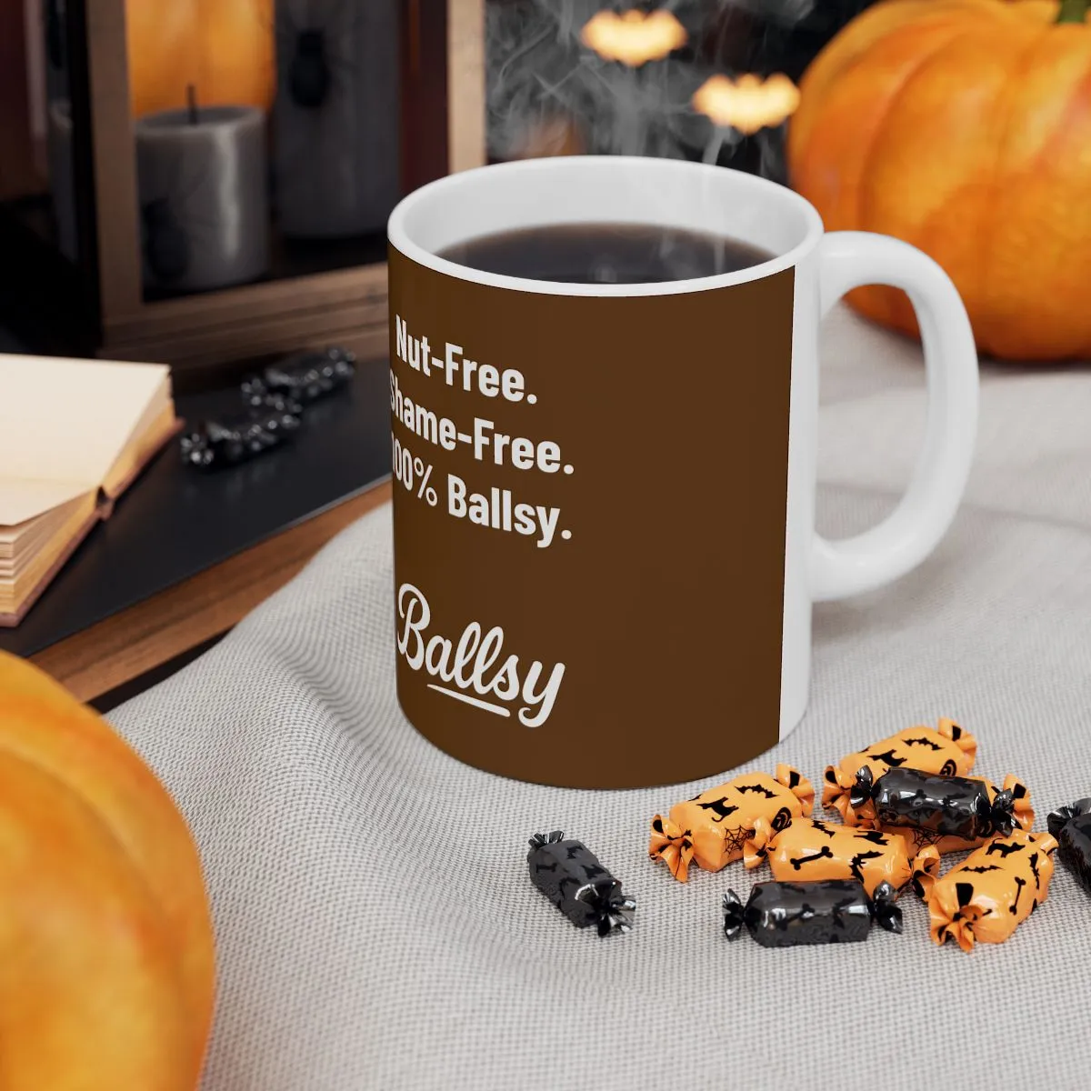 Nut-Free Shame-Free 100% Ballsy Mug